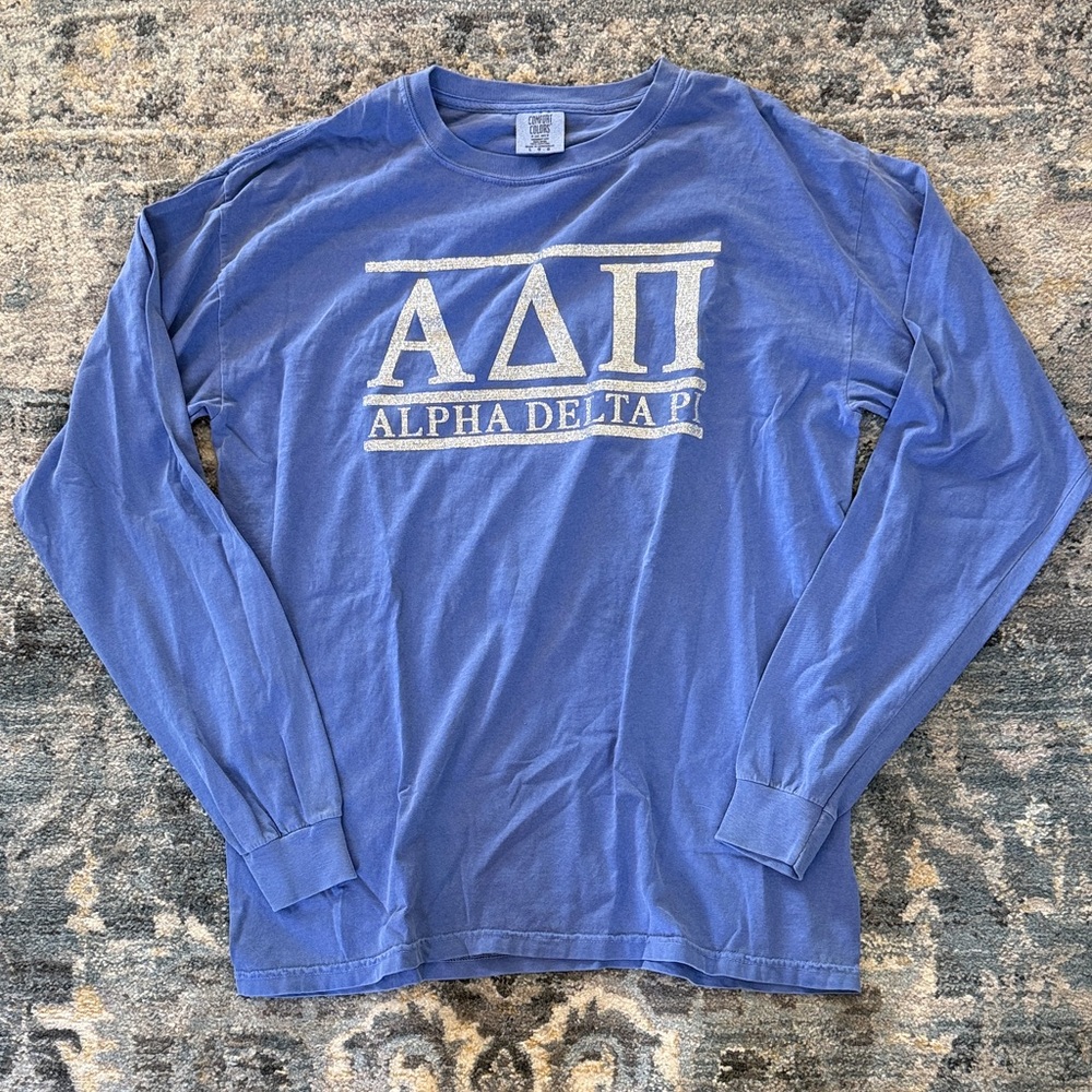 Comfort Colors Blue Greek Long Sleeve Tee